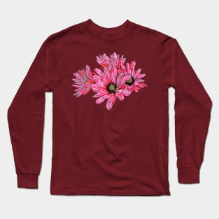 Chrysanthemums - Magenta Mums Long Sleeve T-Shirt